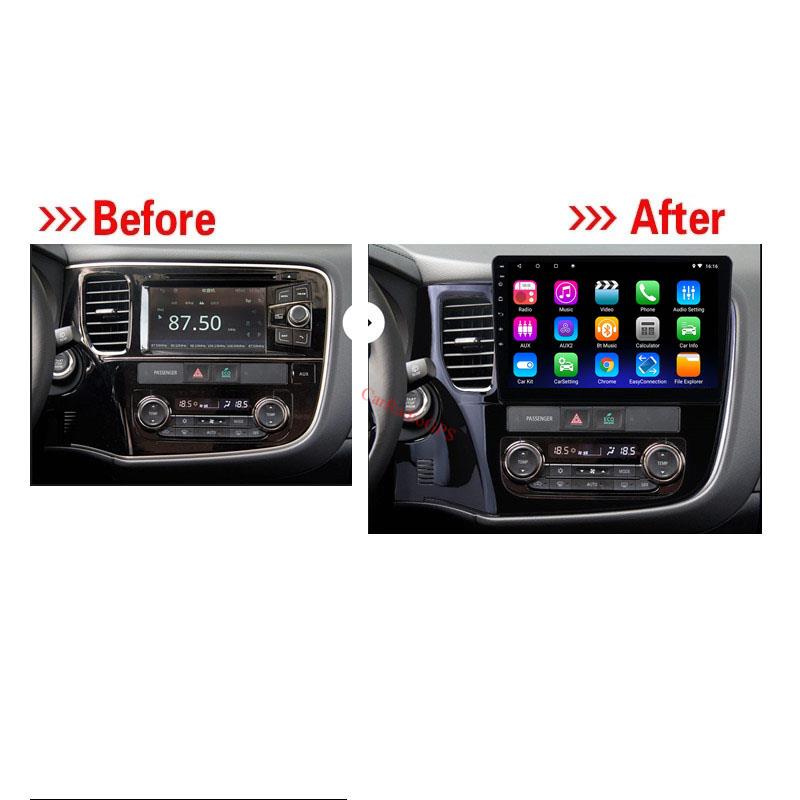 Car dvd Auto Stereo Player for Mitsubishi OUTLANDER 2014-2017 GPS Navigation System with USB Steering Wheel Control 10.1 Inch Android