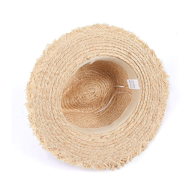 2021 Jazz Raffia Straw Hats Summer Women's Beach Cap Protection Visor Wide Brim Panama Floppy Sun hat