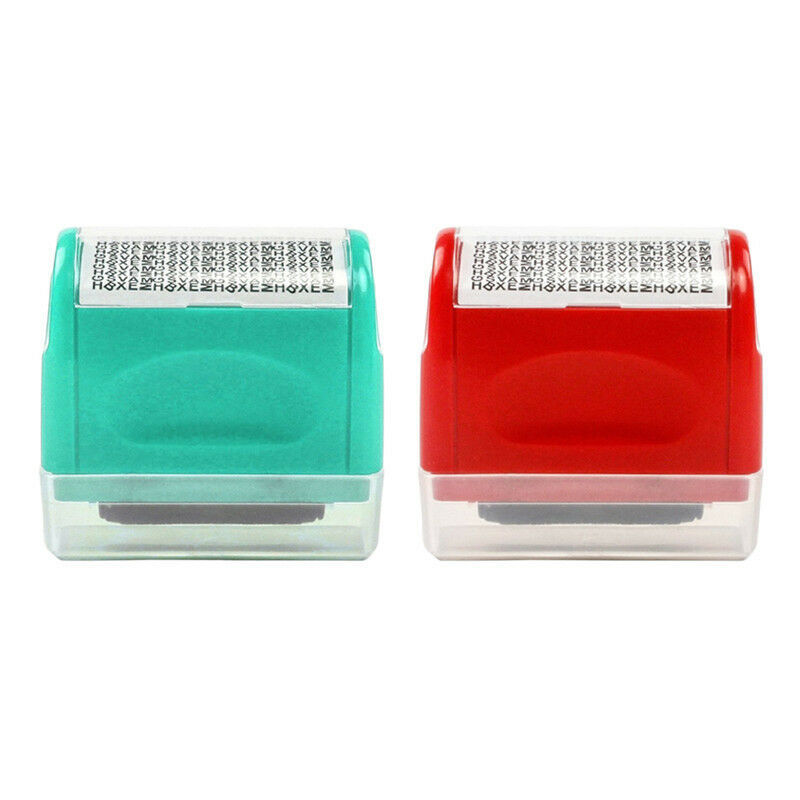Security Stamp Roller Privacy Seal Roller Type Cover Eliminator Seal Portable Self-Inking Identity Theft Protection Roller Stamp