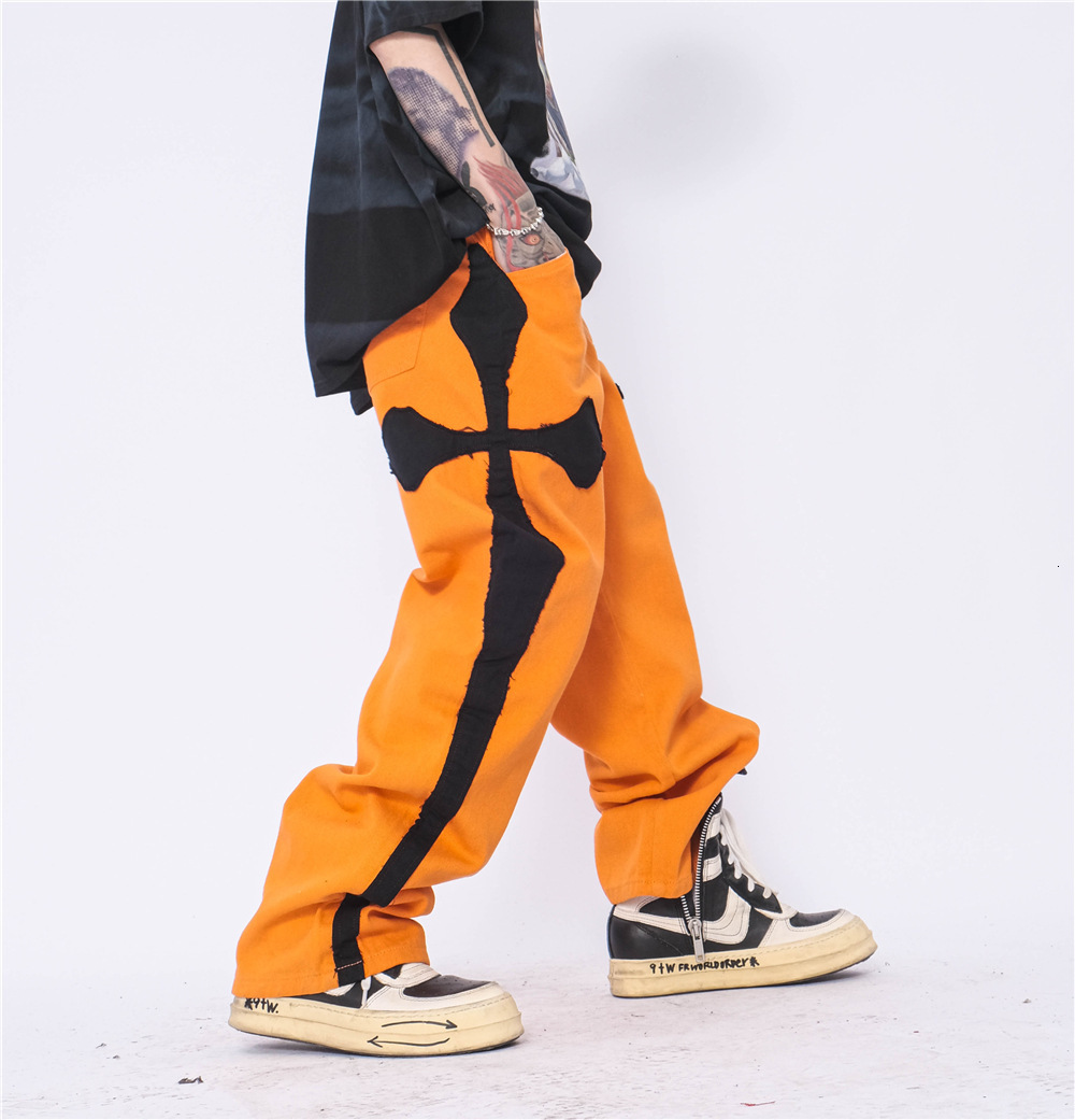 casual pants cross pasted cloth embroidered men's hip hop high street tide brand loose straight trend, Black
casual pants cross pasted cloth embroidered men's hip hop high street tide brand loose straight trend, Black
