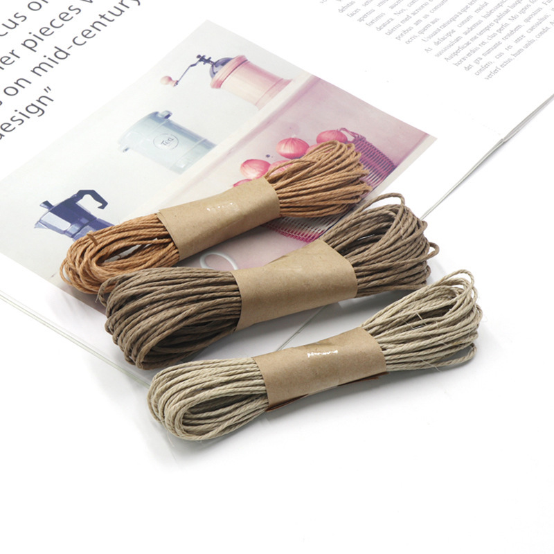 Decorate Rope 10M/Roll Wrapping Cords Thread 1MM/2MM Pure Color Multi Purpose for Tying DIY Handmade