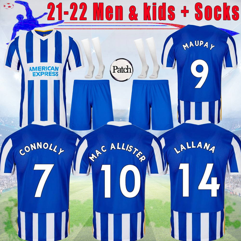 21 22 MAC ALLISTER soccer jerseys 2021 2022 Men Kits Maupay LALLANA Dunk HOVE ALBION CONNOLLY Trossard camisetas Sets kids football shirts uniforms, Black
21 22 MAC ALLISTER soccer jerseys 2021 2022 Men Kits Maupay LALLANA Dunk HOVE ALBION CONNOLLY Trossard camisetas Sets kids football shirts uniforms, Black