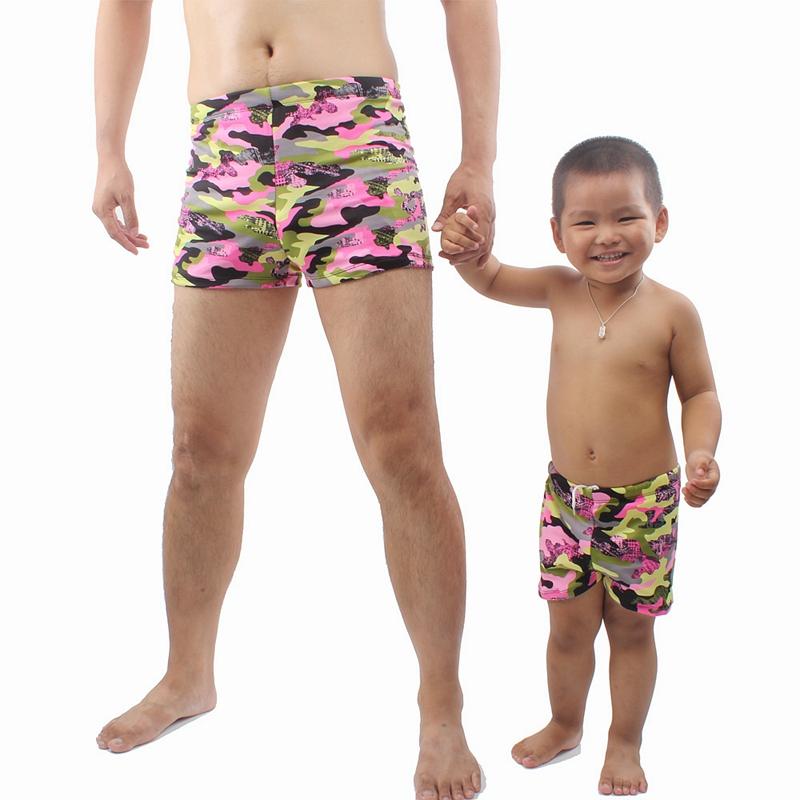 Camouflage Family Matching Father Son Swim Trunk Bathing Suits Parent Child Beach Wears Men Swimsuit Children Swimwear Men's Shorts