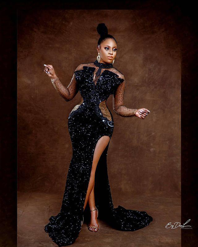 Plus Size Arabic Aso Ebi Black Mermaid Sexy Prom Dresses Beaded High Split Sequined Evening Formal Party Second Reception Gowns Robe De Novia Lz0304