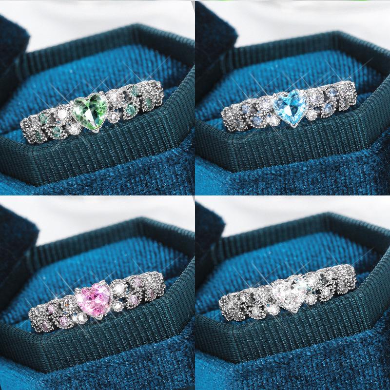 Wedding Rings Exquisite Women's Silver Color Natural Gems Stone Heart Zircon Engagement Ring Anniversary Jewelry Birthday Gifts
Wedding Rings Exquisite Women's Silver Color Natural Gems Stone Heart Zircon Engagement Ring Anniversary Jewelry Birthday Gifts
