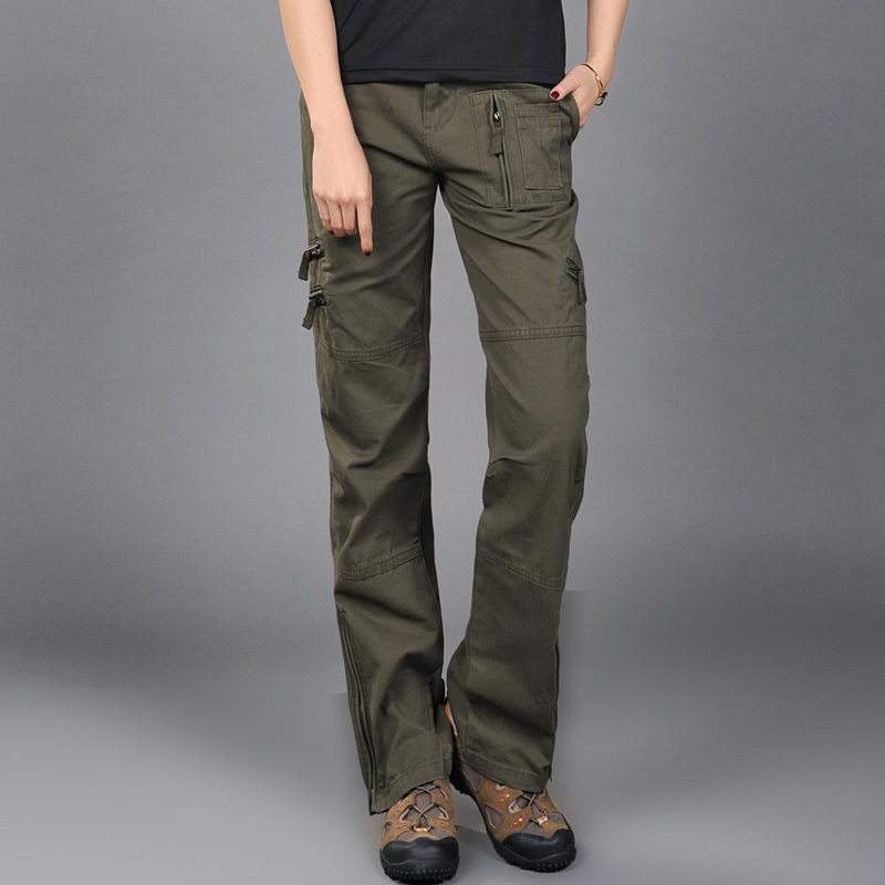 Cargo Pants Women Army Tooling Trousers Military Style Pants Femme Camo Loose Female Multi-pocket Camouflage Pant Plus Size 210518