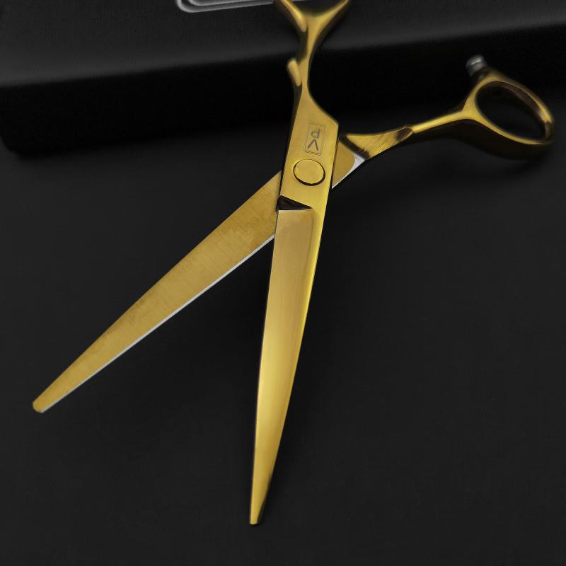 Hair Scissors 6'' 440C Professional Haircut Hairdressing Japane Steel Hairdresser's Thinning Salon Barbershop Golden Set