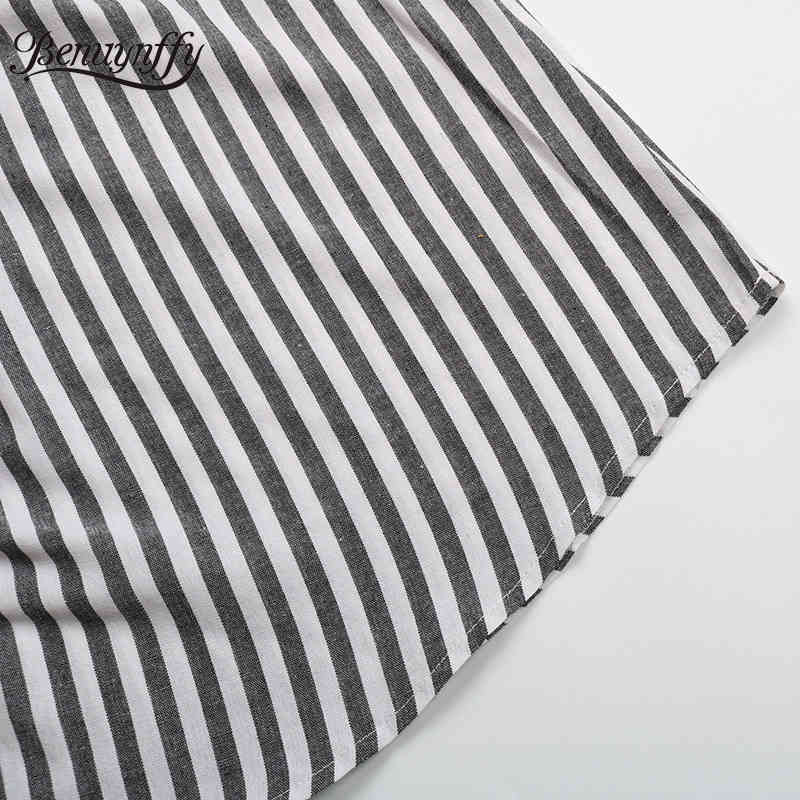 O-Neck Loose Striped Mini Dresses Summer Women Short Sleeve Holiday Casual Fashion Korean style Dress Vestidos 210510