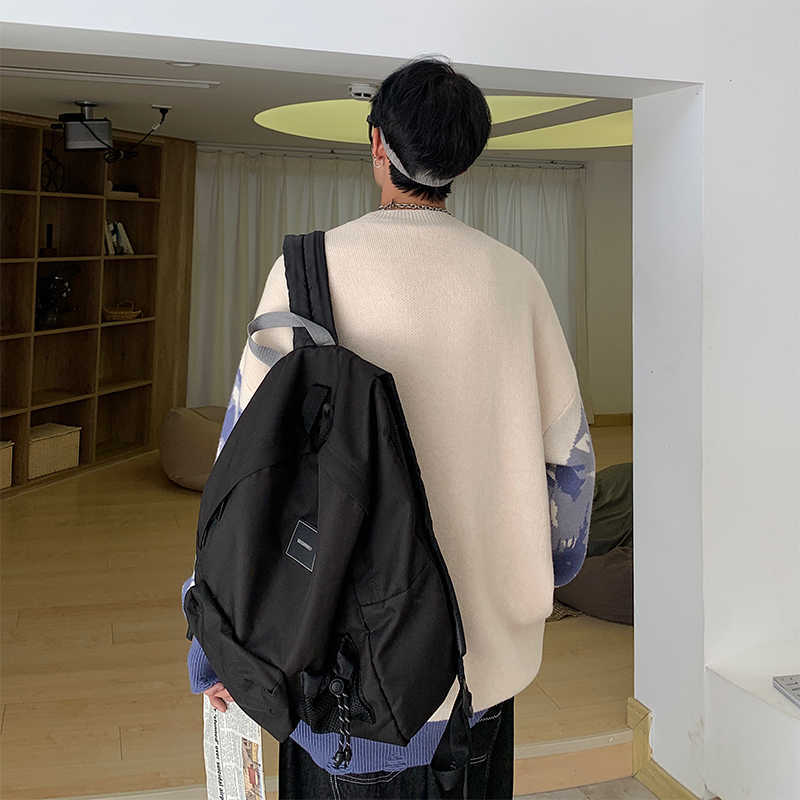 Sweater Men Streetwear Mountain Tree Pattern Hip Hop Autumn Pullover Spandex O-neck Oversize Couple Casual Men's Sweaters 210929