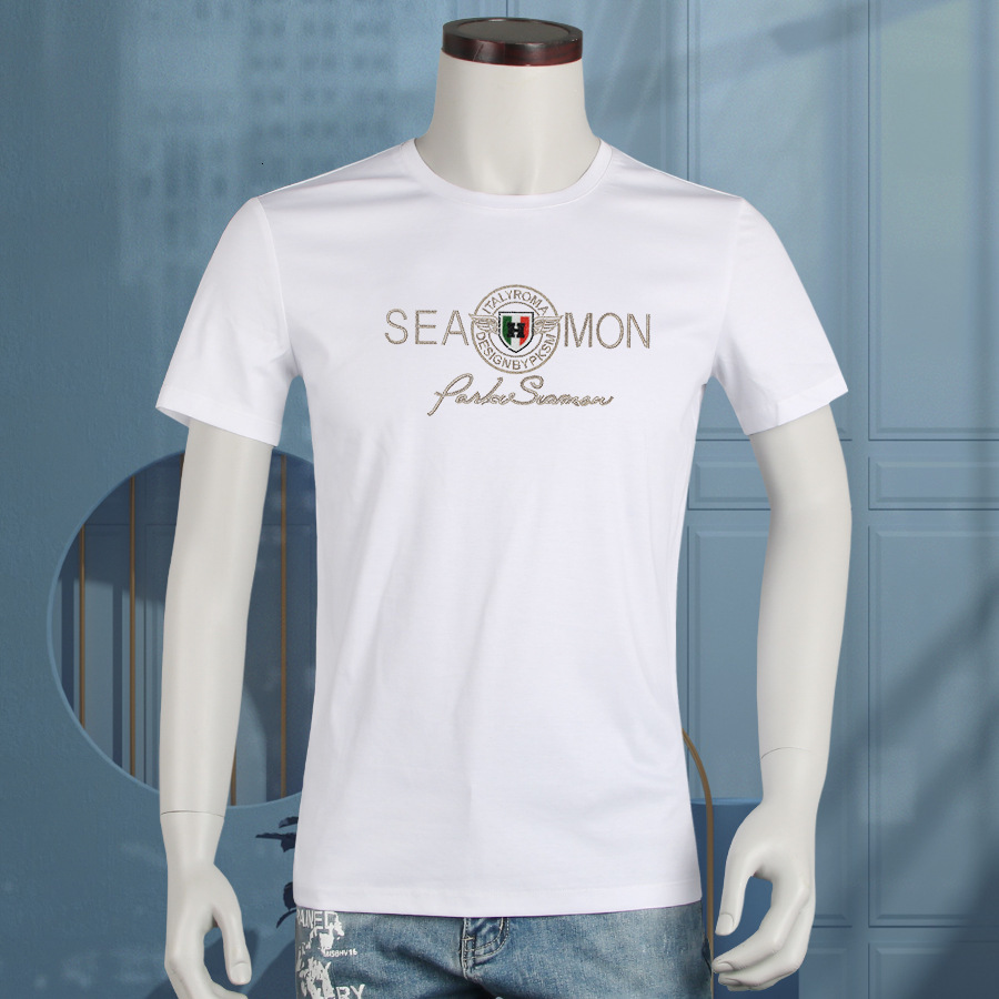 2021 summer 80 thread count double-sided mercerized cotton men's Xinjiang short sleeve T-shirt round neck loose high-end, White
2021 summer 80 thread count double-sided mercerized cotton men's Xinjiang short sleeve T-shirt round neck loose high-end, White