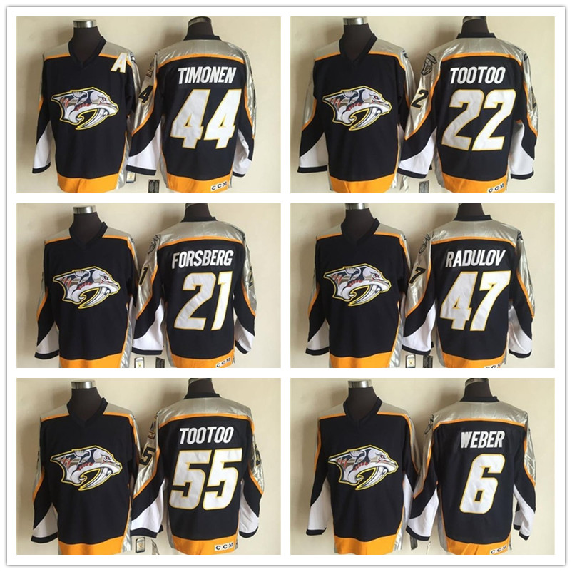 Nashville Predators Hockey Jersey Mens 22 Jordin Tootoo 6 Shea Weber 9 Paul Kariya 21 Peter Forsberg 44 Kimmo Timonen 47 Alexander Radulov, As shown
Nashville Predators Hockey Jersey Mens 22 Jordin Tootoo 6 Shea Weber 9 Paul Kariya 21 Peter Forsberg 44 Kimmo Timonen 47 Alexander Radulov, As shown