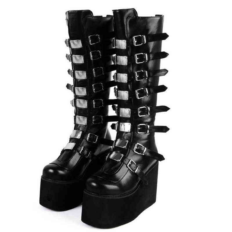 Brand Design Female Wedges High Heels Thigh High Boots Fashion Black Platform Boots Women 2021 Gothic Cosplay Shoes Woman G1104, Style 3--color 5
Brand Design Female Wedges High Heels Thigh High Boots Fashion Black Platform Boots Women 2021 Gothic Cosplay Shoes Woman G1104, Style 3--color 5