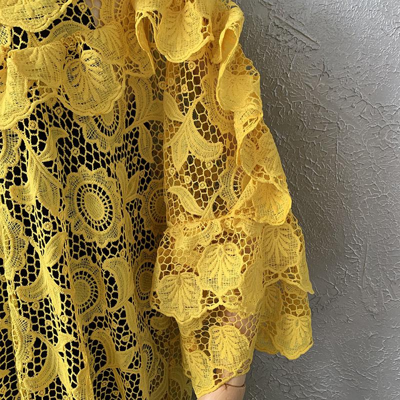 Ethnic Clothing African Dresses For Women Dashiki Plus Size Long Sleeve Fashion Lace Dress Africa Muslim