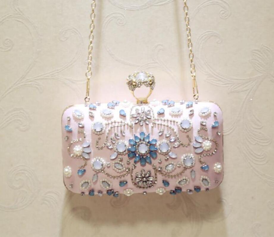 2022 White Diamond Women Clutch Bags for Women Female Purse Wallet Party Bag Envelope Bridal Wedding Evening Handbags 06
