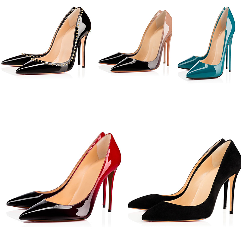 Designer Red Bottom High Heels Women Dress Shoes Ladies Nude Black Bright Leather Studded Pointed Rivet Sandals Summer Wedding Shoe Size 34-44
Designer Red Bottom High Heels Women Dress Shoes Ladies Nude Black Bright Leather Studded Pointed Rivet Sandals Summer Wedding Shoe Size 34-44