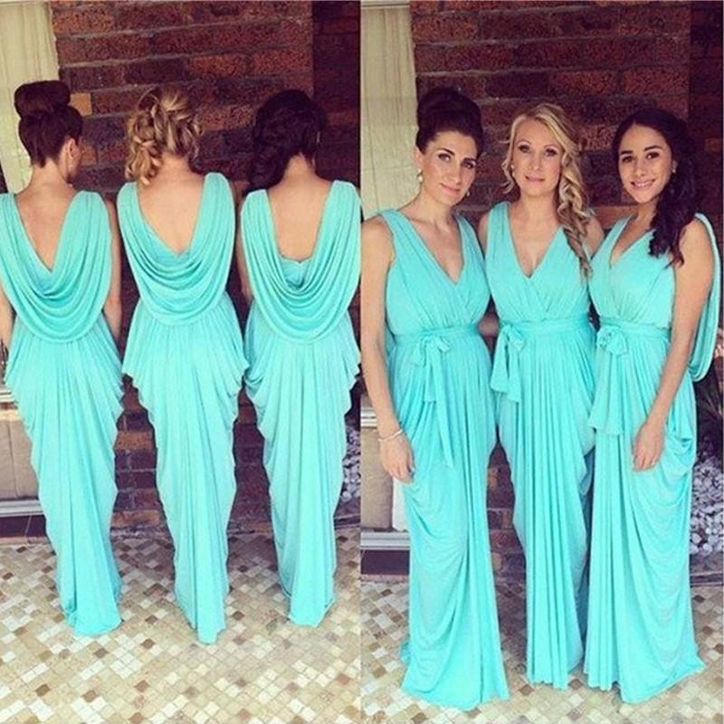 Turquoise Bridesmaid Dresses 2022 Chiffon V Neck Floor Length Ruched Maid of Honor Gown Beach Wedding Party Vestidos Plus Size Sheath Formal Evening Wear
Turquoise Bridesmaid Dresses 2022 Chiffon V Neck Floor Length Ruched Maid of Honor Gown Beach Wedding Party Vestidos Plus Size Sheath Formal Evening Wear