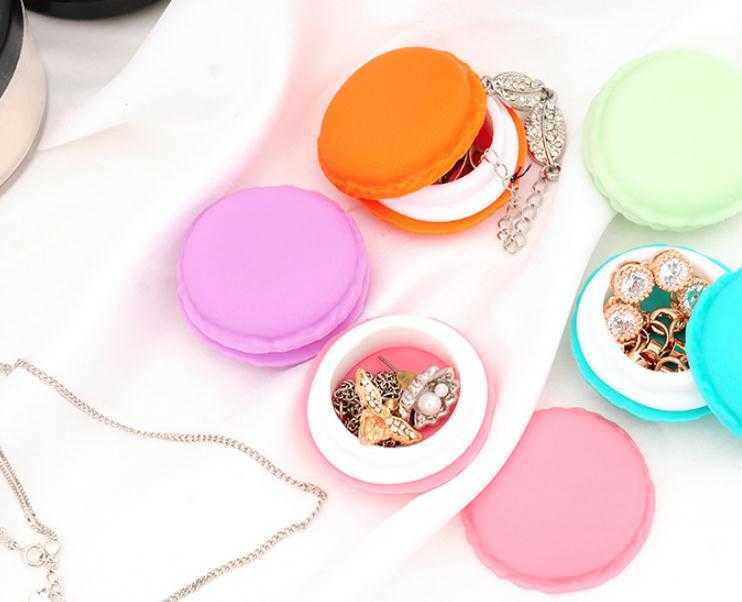 1000 Pcs Sweet Macarons Storage Box Candy Color For Jewelry Earring Outing Boxes Living Essential Wholesale