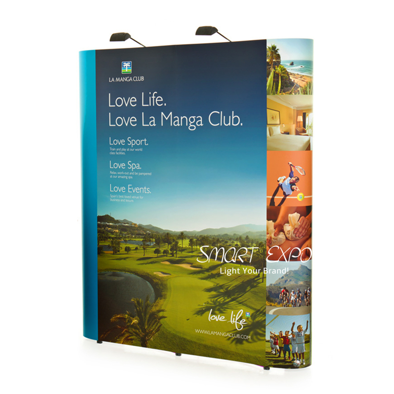 5ft W145xH223cm Straight Magnetic Pop Up Advertising Display with Custom Logo Printing