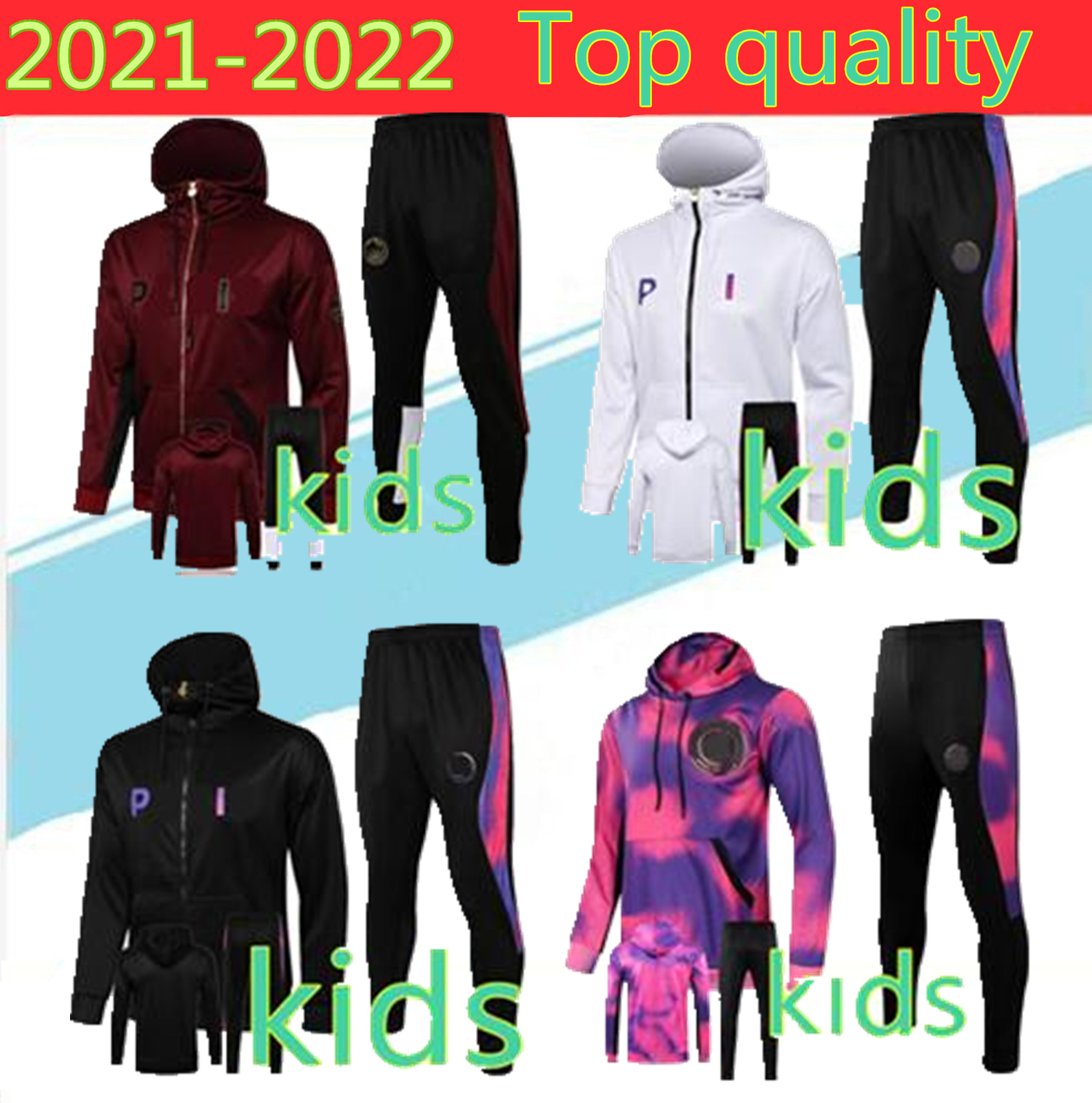 21/22 kids pari hoodie tracksuit Survetement 2021 chandal futbol MBAPPE football jacket soccer set, Black
21/22 kids pari hoodie tracksuit Survetement 2021 chandal futbol MBAPPE football jacket soccer set, Black