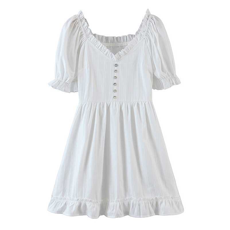 women vintage dress summer Casual ruffled white fashion Sexy female wedding Date 210524
women vintage dress summer Casual ruffled white fashion Sexy female wedding Date 210524
