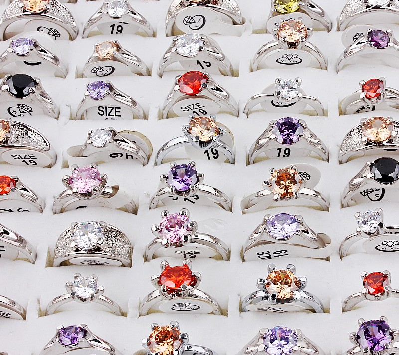 Wholesale 30pcs Rings Band 925 Sterling SilverJewelry Romantic Pink Purple Zircon Ring For Women
Wholesale 30pcs Rings Band 925 Sterling SilverJewelry Romantic Pink Purple Zircon Ring For Women