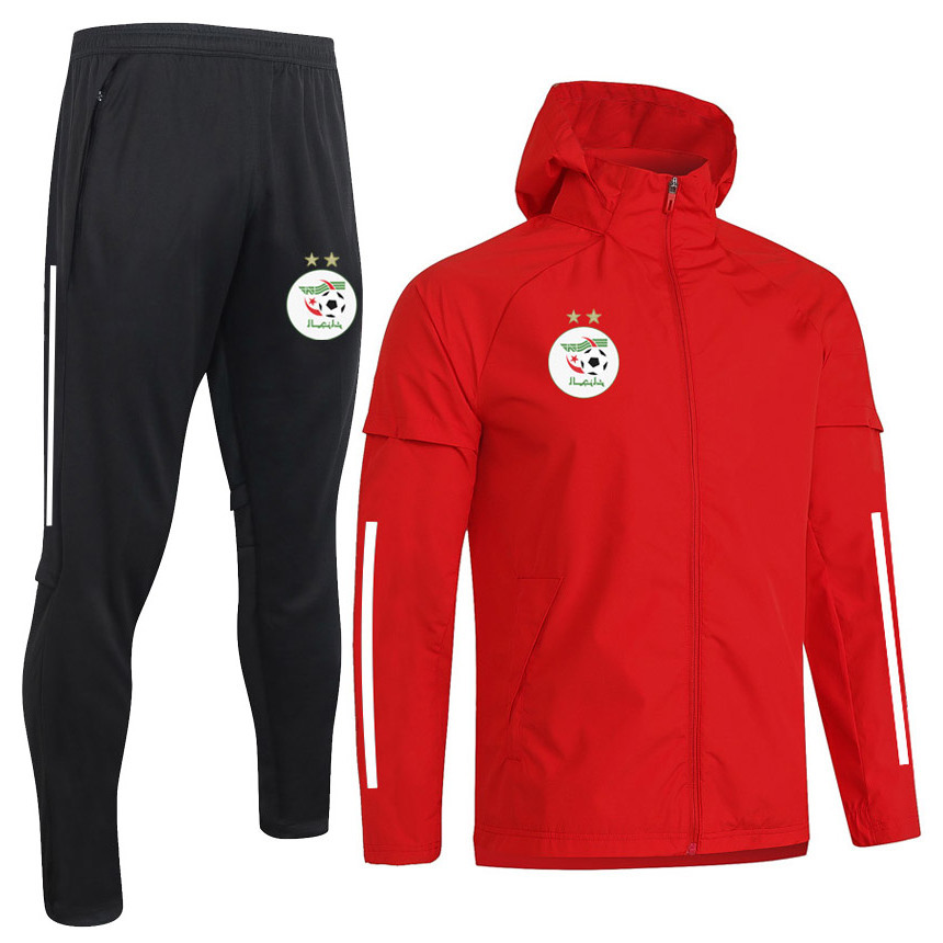 2021 algeria soccer Windbreaker Men's Tracksuits kits zipper Hooded jackets pants sets sports Training Suits adult Football jacket, Gray
2021 algeria soccer Windbreaker Men's Tracksuits kits zipper Hooded jackets pants sets sports Training Suits adult Football jacket, Gray