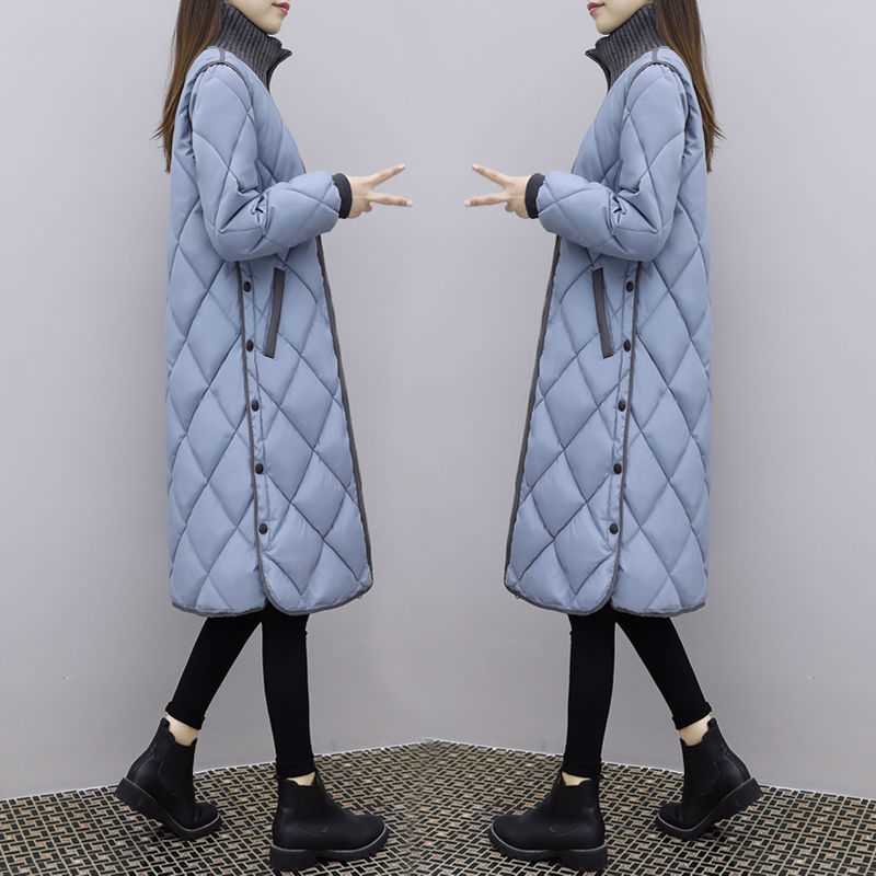 Plus Size Warm Woman Winter Coat Parkas Slim Cotton Padded Basic Jacket Female Casual Long Outwear Feminina 211018