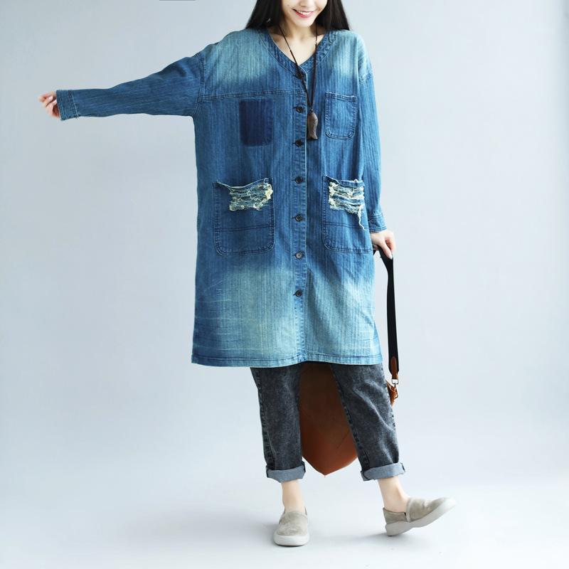 Women's Jackets Spring Autumn Print Jacket Made Old Retro Denim Large Size Korean Style Tide Hole Cotton Personality Fashion Blue Windbreak, One color
Women's Jackets Spring Autumn Print Jacket Made Old Retro Denim Large Size Korean Style Tide Hole Cotton Personality Fashion Blue Windbreak, One color