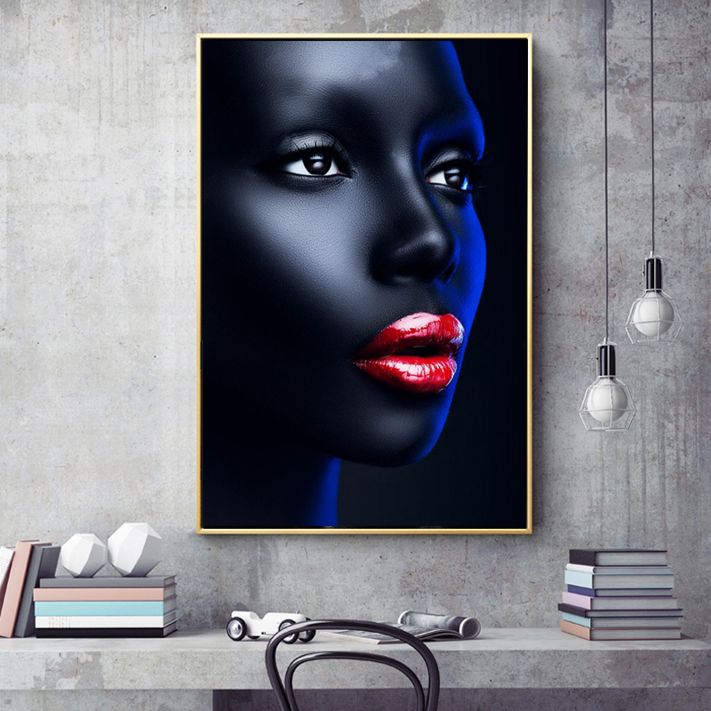 Black Girl Maked Up Red Lips Canvas Painting Pictures For Living Room Wall Posters and Prints African Art Decor Art
Black Girl Maked Up Red Lips Canvas Painting Pictures For Living Room Wall Posters and Prints African Art Decor Art
