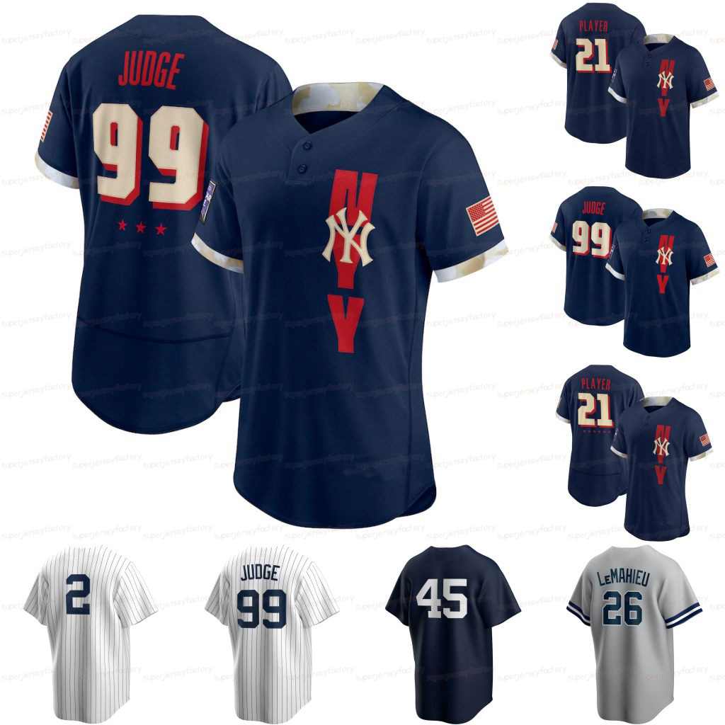 Aaron Judge 2021 All-Star Game Dj Lemahieu Jersey Derek Jeter Gerrit Cole New York Babe Ruth Gary Sanchez Gleyber Giancarlo Stanton Clint Frazier Ro