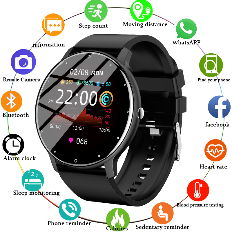 LIGE 2021 New Smart Watch Men Heart Rate Sport Multifunction Waterproof Full Touch Screen Smartwatch Man Women For Huawei Xiaomig, Blake
LIGE 2021 New Smart Watch Men Heart Rate Sport Multifunction Waterproof Full Touch Screen Smartwatch Man Women For Huawei Xiaomig, Blake