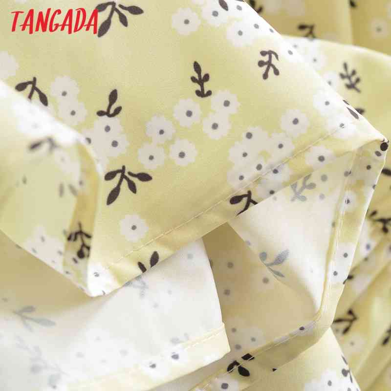 Summer Women Print French Style Long Short Sleeve Office Ladies Dress Vestidos 1F128 210416