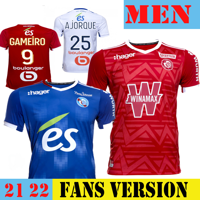 21 22 RC Strasbourg Alsace Soccer Jersey AJORQUE DIALLO THOMASSON Home Away Third 2021 2022 Maillots de Foot Football Shirt GAMEIRO LIENARD DJIKU SISSOKO Men Kids Kit, Home no patch
21 22 RC Strasbourg Alsace Soccer Jersey AJORQUE DIALLO THOMASSON Home Away Third 2021 2022 Maillots de Foot Football Shirt GAMEIRO LIENARD DJIKU SISSOKO Men Kids Kit, Home no patch