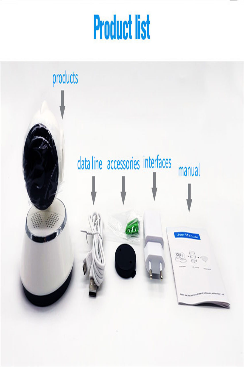 V380 100W pixel Baby Monitor Phone APP HD 720P Mini IP Wifi Cameras Wireless P2P Security Camera Night Vision IR Robot Support 64G