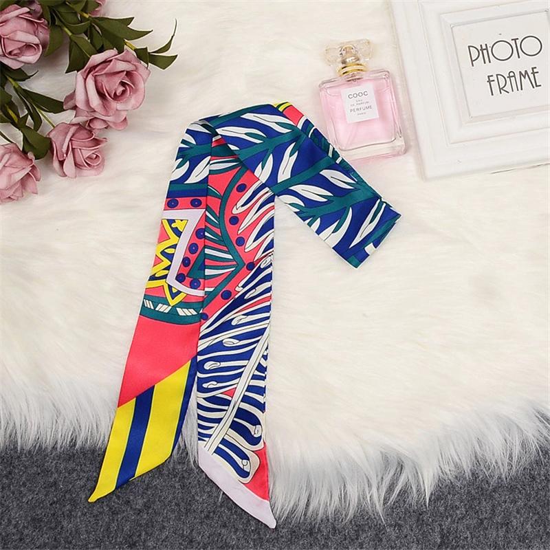 Scarves Fashion Bag Scarf Leaves Print Women Silk Skinny Ribbon Female Headband Twill Head Long & Wraps BS63, Blue;gray
Scarves Fashion Bag Scarf Leaves Print Women Silk Skinny Ribbon Female Headband Twill Head Long & Wraps BS63, Blue;gray