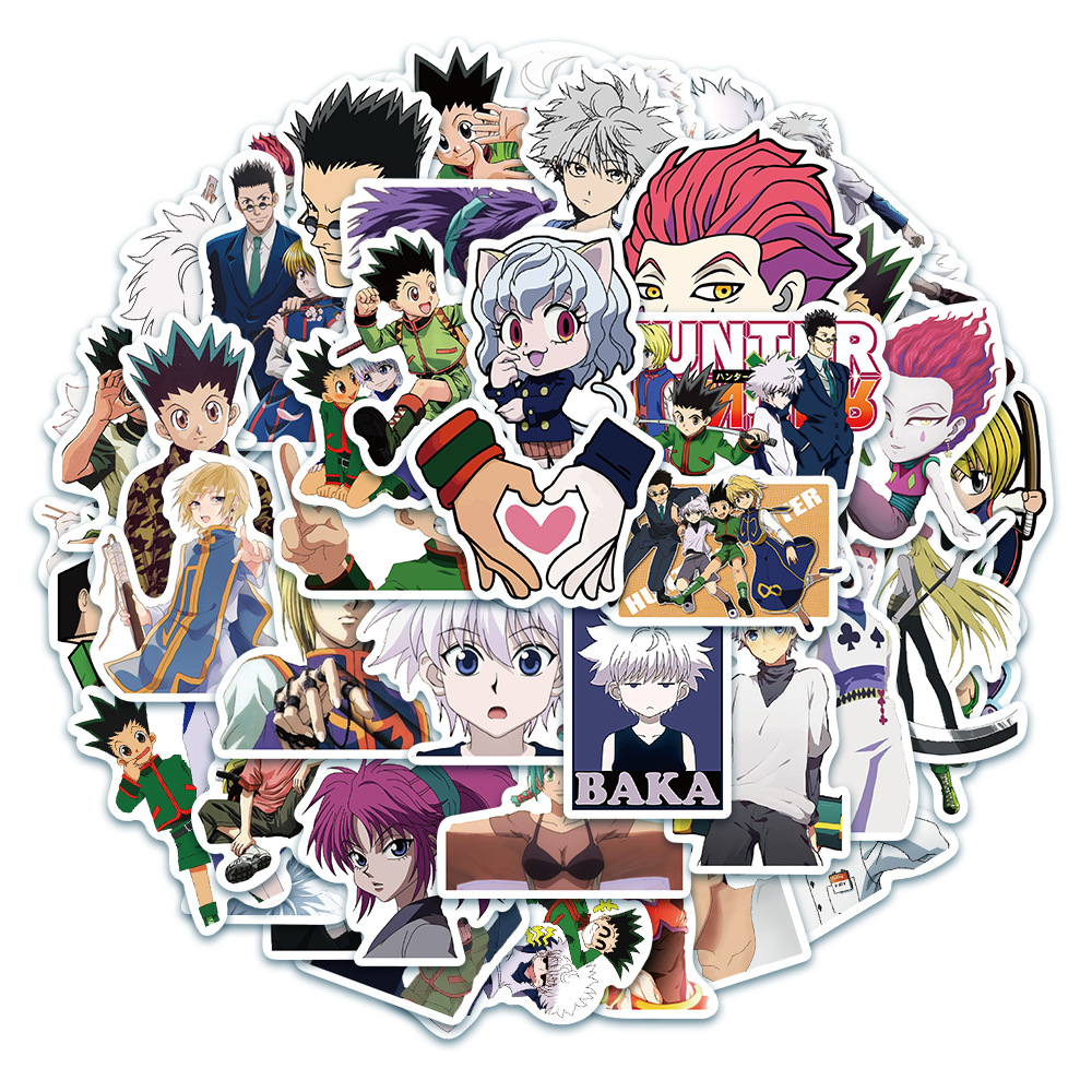 50pcs/set poster Small waterproof Skateboard stickers professional hunter Anime For notebook laptop bottle Helmet car sticker PVC Guitar Decals, Multi colors
50pcs/set poster Small waterproof Skateboard stickers professional hunter Anime For notebook laptop bottle Helmet car sticker PVC Guitar Decals, Multi colors