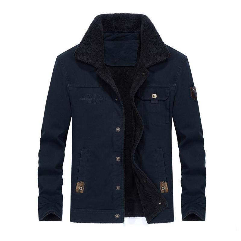 Men's Jackets Winter Bomber Jacket Men Cotton Fleece Thick Warm Coats Male Fur Collar Army Tactical Outwear Windbreaker Jackets,TA195