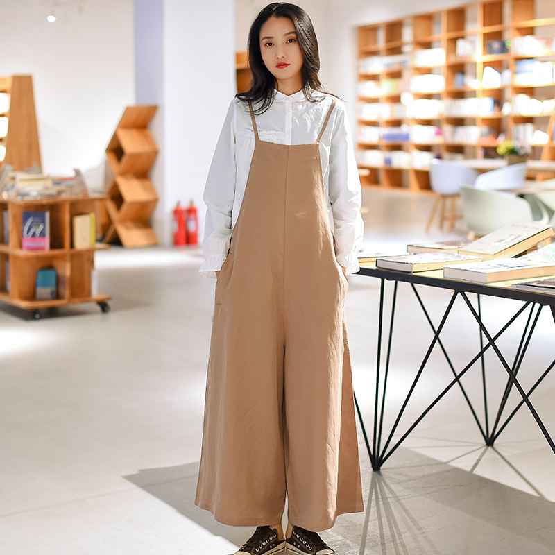 Johnature Women Korean Style Jumpsuits Solid Color Sleeveless Linen Clothes Summer Patchwork Pockets Loose Jumpsuits 210521, Black
Johnature Women Korean Style Jumpsuits Solid Color Sleeveless Linen Clothes Summer Patchwork Pockets Loose Jumpsuits 210521, Black