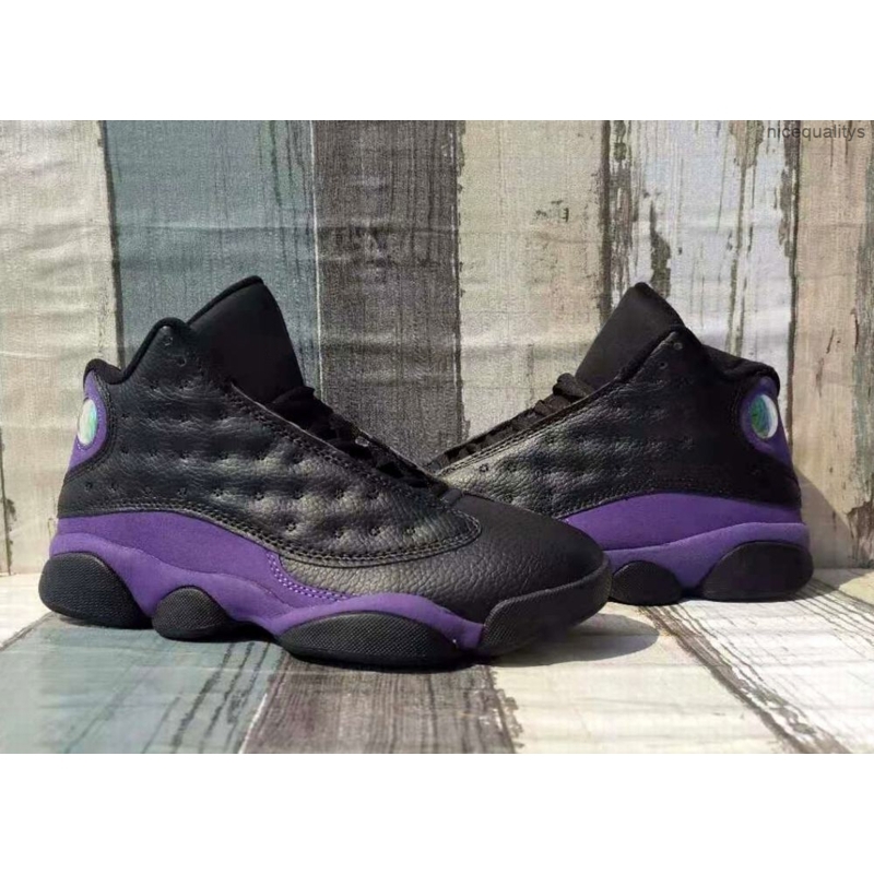 2021 13 Court Purple Basketball Shoes Men Black White 13s Sports Sneaker
