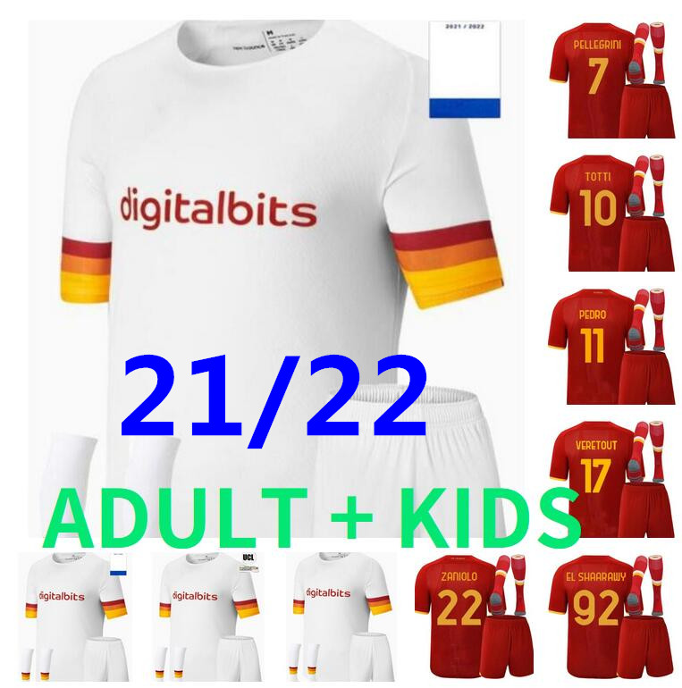 Adult + Kids kit with socks 2021 2022 ROMA Soccer jerseys ABRAHAM SHOMURODOV VERETOUT ZANIOLO 21 22 SPINAZZOLA IBANEZ M.VINA football shirt, Black
Adult + Kids kit with socks 2021 2022 ROMA Soccer jerseys ABRAHAM SHOMURODOV VERETOUT ZANIOLO 21 22 SPINAZZOLA IBANEZ M.VINA football shirt, Black