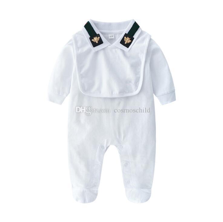 2021 Fashion Designer Baby Boys Girls Rompers Toddler Cotton Jumpsuits Summer child Pajamas Infant Onesies 2pcs Set Romper+Bib Kids Clothes, Blue
2021 Fashion Designer Baby Boys Girls Rompers Toddler Cotton Jumpsuits Summer child Pajamas Infant Onesies 2pcs Set Romper+Bib Kids Clothes, Blue