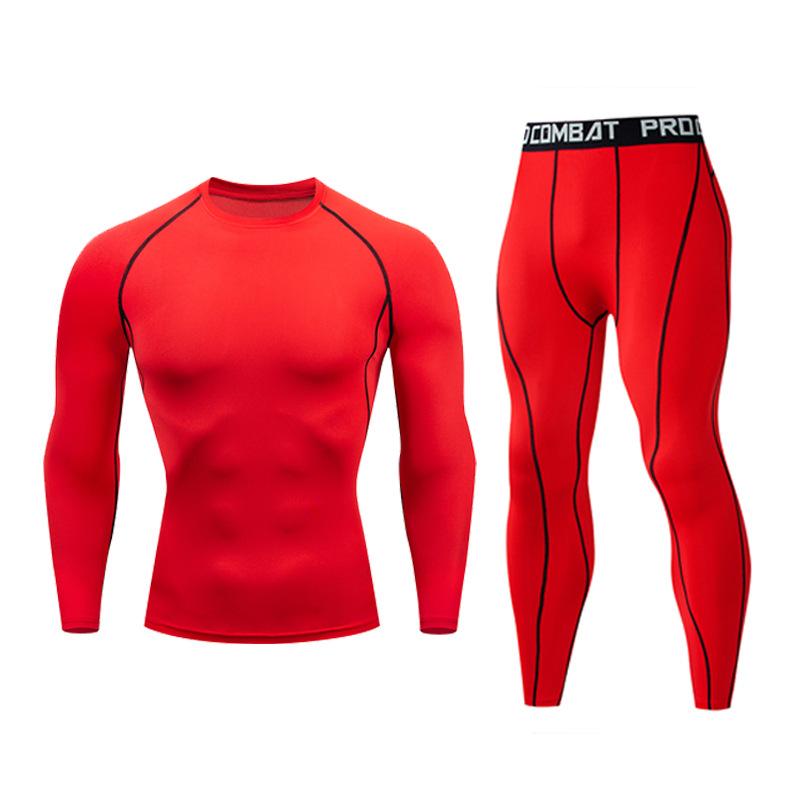 Men's Tracksuits Brand Fitness Solid Color Set Compression T-Shirt + Tights Gym Sports Jogging And Quick-drying MMA Rashguard, Gray
Men's Tracksuits Brand Fitness Solid Color Set Compression T-Shirt + Tights Gym Sports Jogging And Quick-drying MMA Rashguard, Gray