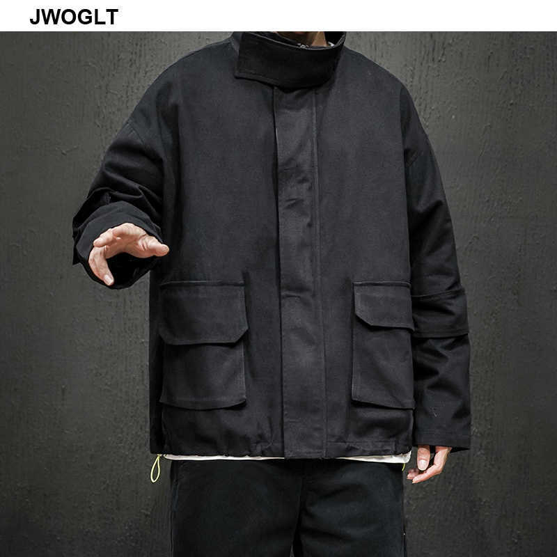 Jacket Men Arrival Casual Black Beige Cotton Zipper Jacket s Coats Fashion Loose Men's Outwear Spring and Autumn 210528