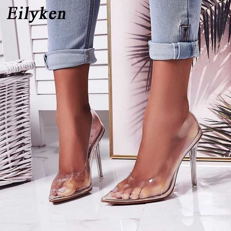 Eilyken Clear PVC Transparent Pumps Sandals Perspex Crystal High Heels Stilettos Point Toes Party Silver Pumps Womens Shoes size, Black
Eilyken Clear PVC Transparent Pumps Sandals Perspex Crystal High Heels Stilettos Point Toes Party Silver Pumps Womens Shoes size, Black