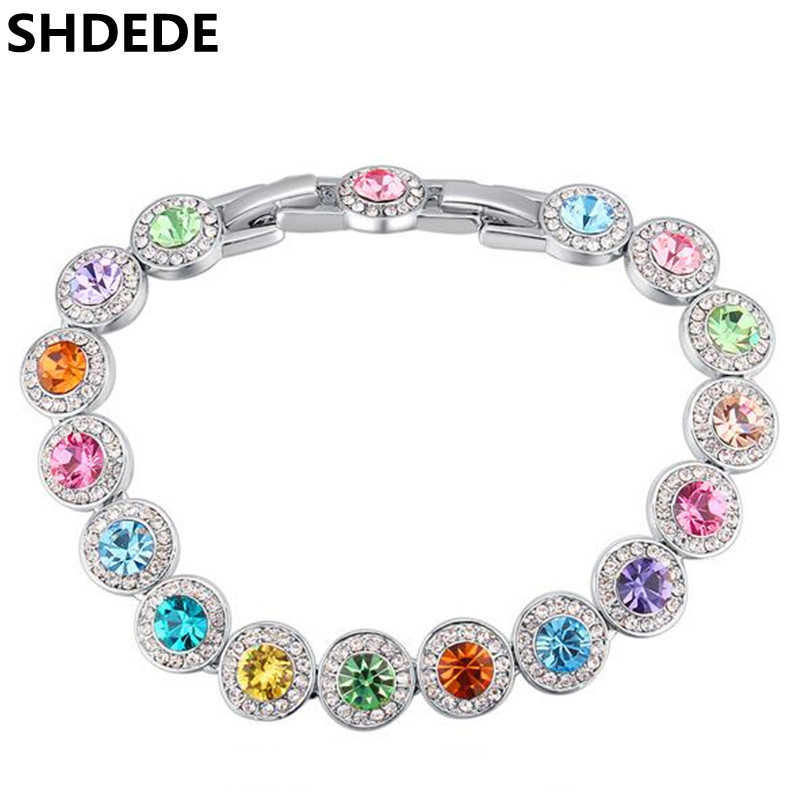 SHDEDE Austrian Crystal from Swarovski Charm Bracelets For Women Fashion Colorful Famous Brand Jewelry -25067 H0903
SHDEDE Austrian Crystal from Swarovski Charm Bracelets For Women Fashion Colorful Famous Brand Jewelry -25067 H0903