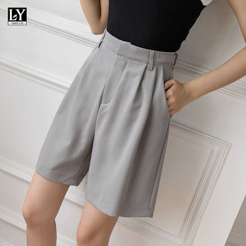 LY VAREY LIN Summer Women Loose Solid Color High Waist Soft Ladies Shorts Casual Female Straight Wide Leg Black 210526, Gray
LY VAREY LIN Summer Women Loose Solid Color High Waist Soft Ladies Shorts Casual Female Straight Wide Leg Black 210526, Gray