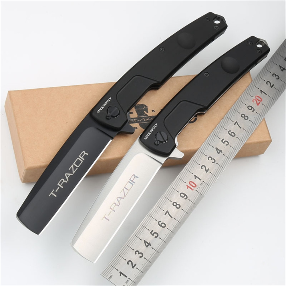 OEM Extrema Ratio T-Razor outdoor folding knife N690 blade CNC 6061-T6 aluminum alloy handle edc tactical tools
OEM Extrema Ratio T-Razor outdoor folding knife N690 blade CNC 6061-T6 aluminum alloy handle edc tactical tools