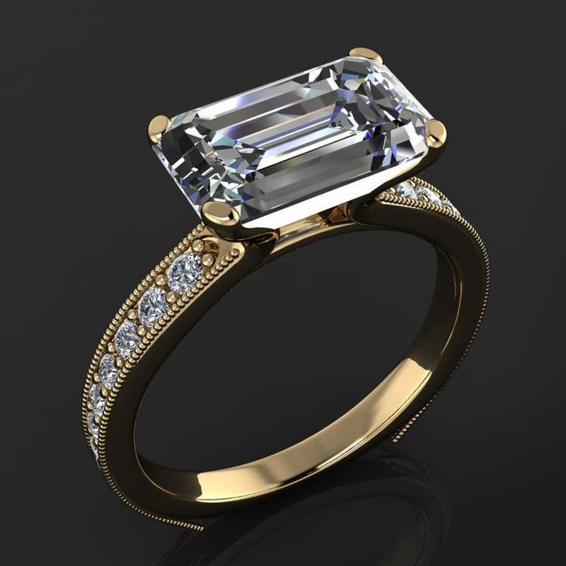 Wedding Rings Luxury Fashion Women Engagement For Classic Gold Color Inlaid With White Zircon Crystal Ring Women's Jewelry, Slivery;golden
Wedding Rings Luxury Fashion Women Engagement For Classic Gold Color Inlaid With White Zircon Crystal Ring Women's Jewelry, Slivery;golden