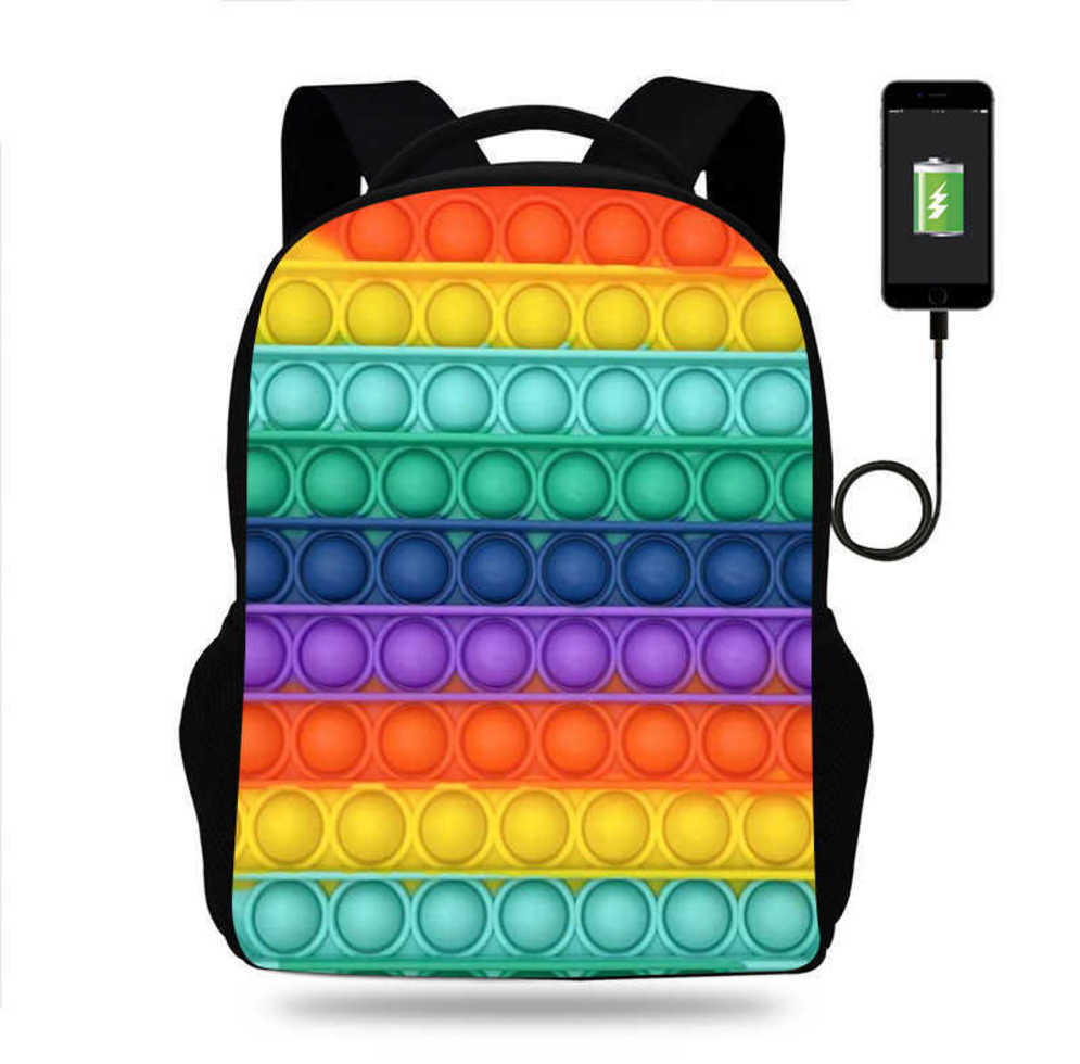 12 Colors 3PCS/DHL Fidget push pops bubble printed backpack shoulder bags 17 inch kids students school bag book pack USB charing earphone port Backpacks G87085K, 1-8
12 Colors 3PCS/DHL Fidget push pops bubble printed backpack shoulder bags 17 inch kids students school bag book pack USB charing earphone port Backpacks G87085K, 1-8