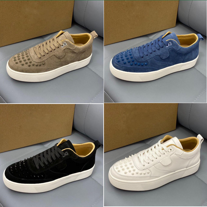New Red Bottom Casual Shoes Men Women Spikes Platform Designer Sneakers Suede Leather Splicing Trainers Sneaker Size 35-47, Silver
New Red Bottom Casual Shoes Men Women Spikes Platform Designer Sneakers Suede Leather Splicing Trainers Sneaker Size 35-47, Silver